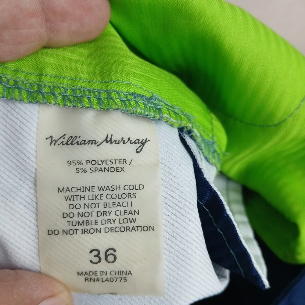 William Murray 36x10 Mens Shorts Camo Golf Stretch Performance Loud Colorful‎